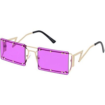 Pack of 12 Semi rimless square sunglasses