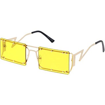 Pack of 12 Semi rimless square sunglasses