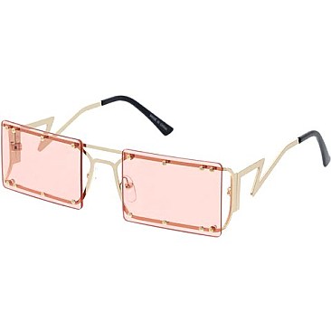 Pack of 12 Semi rimless square sunglasses