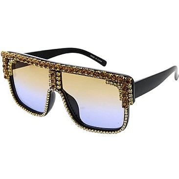 Pack of 12 Assorted Color Fashion Rhinestone Sunglasses