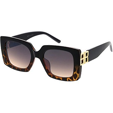 Pack of 12 Square Sunglasses with Gold Detail Temples
