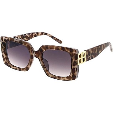 Pack of 12 Square Sunglasses with Gold Detail Temples