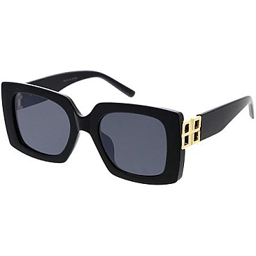 Pack of 12 Square Sunglasses with Gold Detail Temples