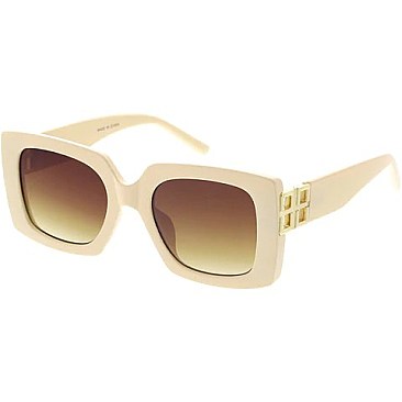 Pack of 12 Square Sunglasses with Gold Detail Temples