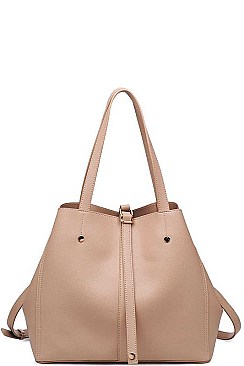 LUXURY JOSEPHINE FAUX LEATHER 2IN1 SATCHEL BAG JY-16814ML