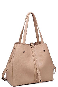 LUXURY JOSEPHINE FAUX LEATHER 2IN1 SATCHEL BAG JY-16814ML