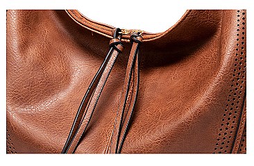 Tassel Accent Quality Hobo Bag