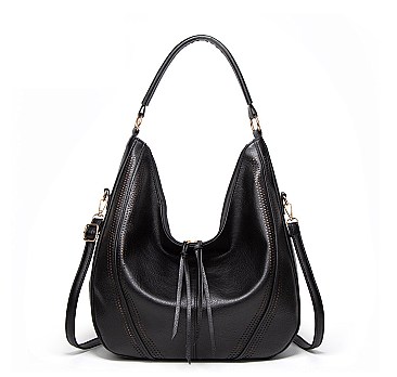 Tassel Accent Quality Hobo Bag