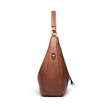 Tassel Accent Quality Hobo Bag