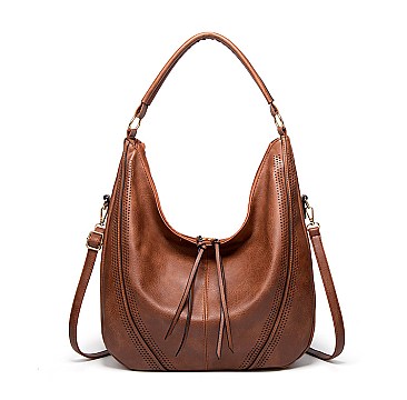 Tassel Accent Quality Hobo Bag