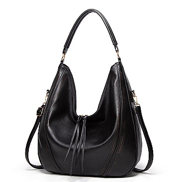 Tassel Accent Quality Hobo Bag