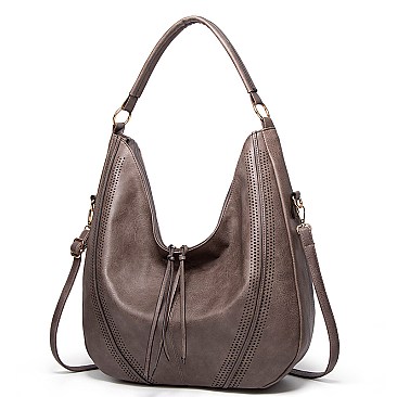 Tassel Accent Quality Hobo Bag