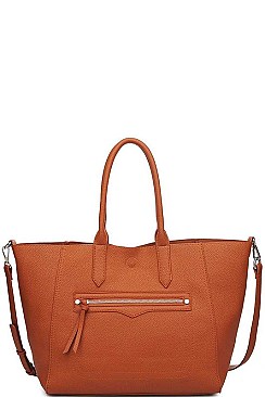 STYLISH FAUX LEATHER CAMDEN CHANGING TOTE BAG WITH LONG STRAP JY-16927ML