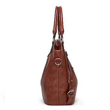 Dual Side Zippered Pocket Shoulder / Hobo Bag