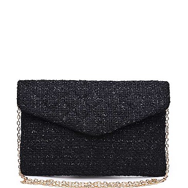 CHIC LUXURY QUILTED TWEED MAMI CLUTCH BAG JY16971