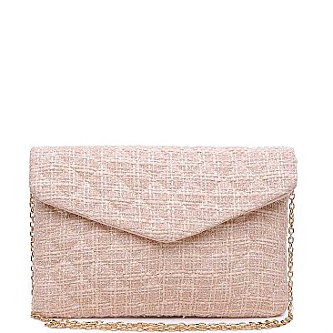 CHIC LUXURY QUILTED TWEED MAMI CLUTCH BAG JY16971