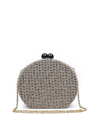 LUXURY COCO SEQUINED CLUTCH BAG WITH CHAIN JY-16985ML