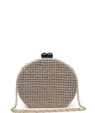 LUXURY COCO SEQUINED CLUTCH BAG WITH CHAIN JY-16985ML