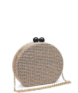 LUXURY COCO SEQUINED CLUTCH BAG WITH CHAIN JY-16985ML