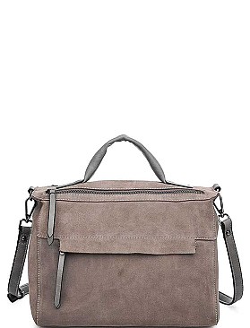 LUXURY HARRISON SUEDE SATCHEL BAG JY-16990ML