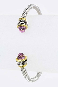 Chic Crystal Tipped Open Bangle LAGKY851