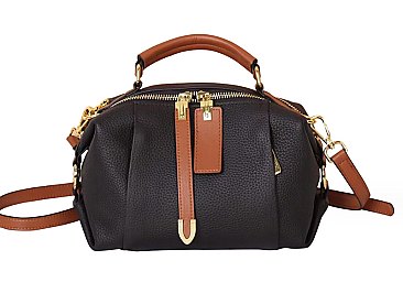 Genuine Leather Satchel Boston Bags