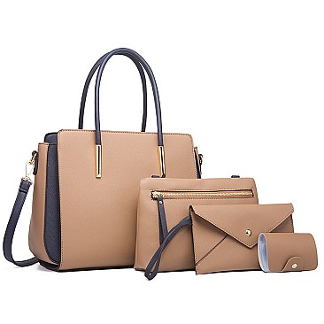 3 IN 1 TOTE CROSSBODY BAG & CLUTCH SET