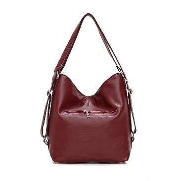2 IN 1 Stylish Smooth Convertible Shoulder Backpack