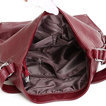 2 IN 1 Stylish Smooth Convertible Shoulder Backpack
