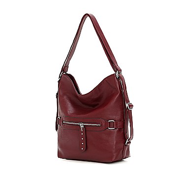 2 IN 1 Stylish Smooth Convertible Shoulder Backpack