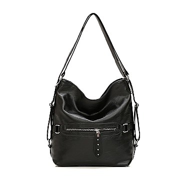 2 IN 1 Stylish Smooth Convertible Shoulder Backpack