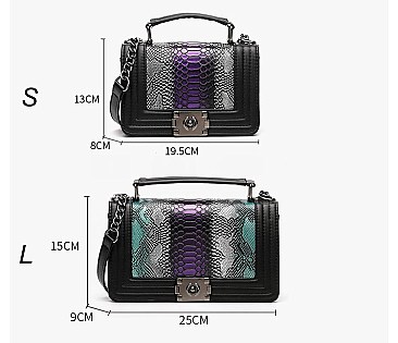 FASHION SNAKE PRINT TOP HANDLE SATCHEL SET