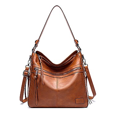 Front Zippered Pocket Shoulder / Hobo Bag