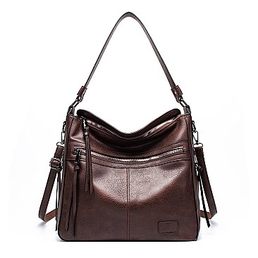 Front Zippered Pocket Shoulder / Hobo Bag