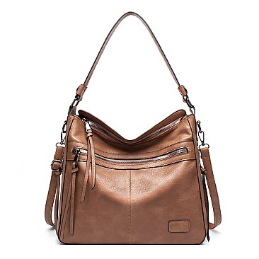 Front Zippered Pocket Shoulder / Hobo Bag