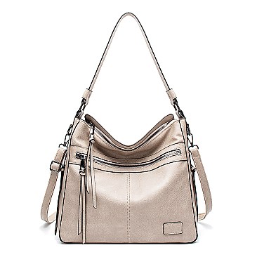 Front Zippered Pocket Shoulder / Hobo Bag