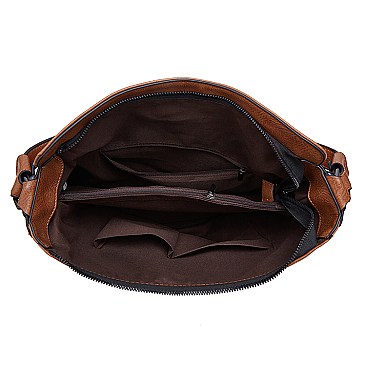 Front Zippered Pocket Shoulder / Hobo Bag