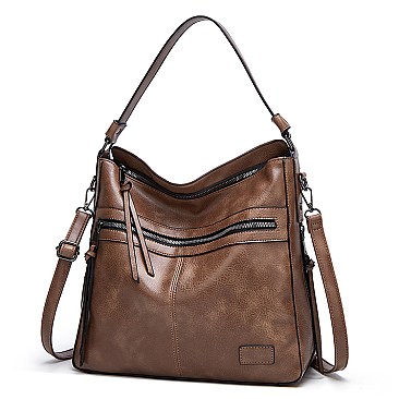 Front Zippered Pocket Shoulder / Hobo Bag