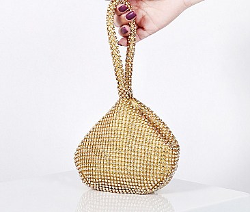 RHINESTONE PROM CLUTCH BAG