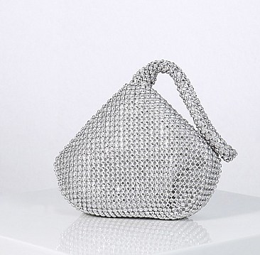 RHINESTONE PROM CLUTCH BAG