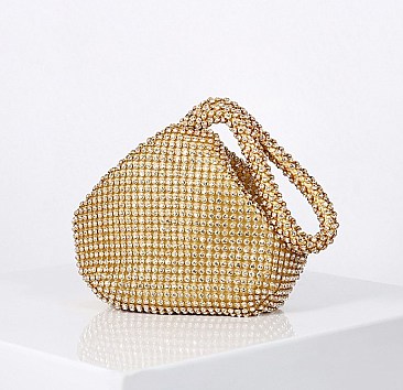 RHINESTONE PROM CLUTCH BAG