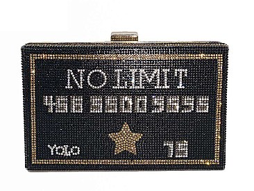 UNIQUE NO LIMIT RHINESTONE CROSS BODY BAG
