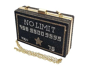 UNIQUE NO LIMIT RHINESTONE CROSS BODY BAG