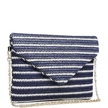 CHIC LUXURY ST. VINCENT STRAW CLUTCH SLING BAG JY17218