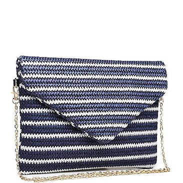 CHIC LUXURY ST. VINCENT STRAW CLUTCH SLING BAG JY17218