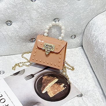 PEARL HANDLE MINI JELLY SATCHEL