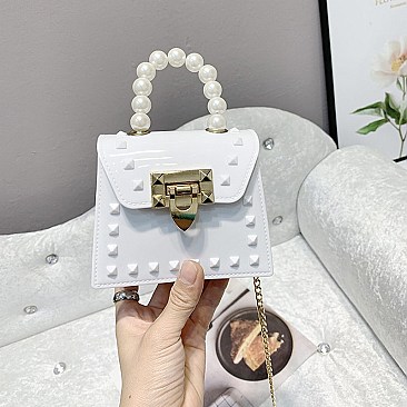 PEARL HANDLE MINI JELLY SATCHEL