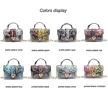 2 IN 1 Trendy Multi Graffiti Box Satchel