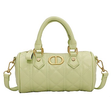 Round-Shape Quilted Satchel