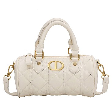 Round-Shape Quilted Satchel